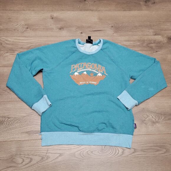 Patagonia Tops - Patagonia Sweater Womens Medium Green Pullover Built To Endure Long Sleeve